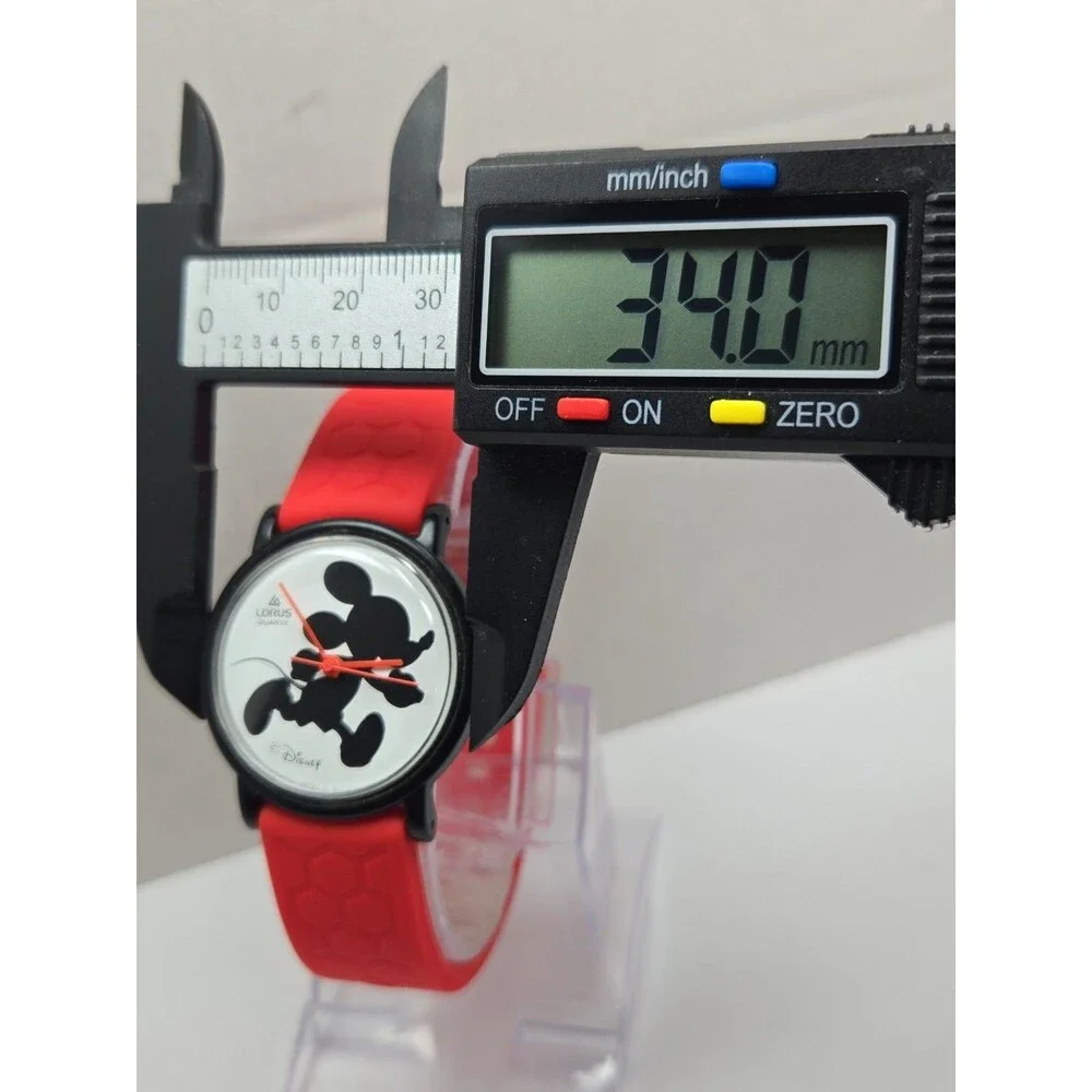 Vintage Lorus Disney Mickey Mouse Silhouette Film V511-8 030Watch New Battery